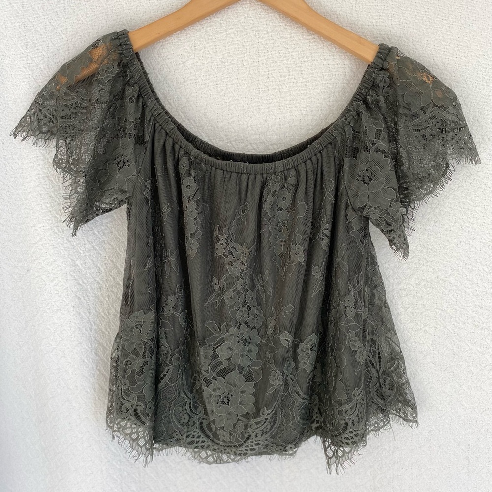American Eagle Lace Crop Top XS